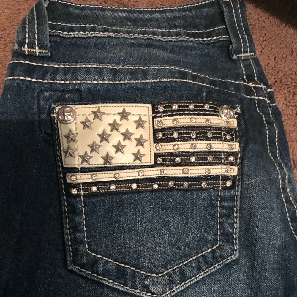 Miss Me American Flag Pocket Jeans Size 28